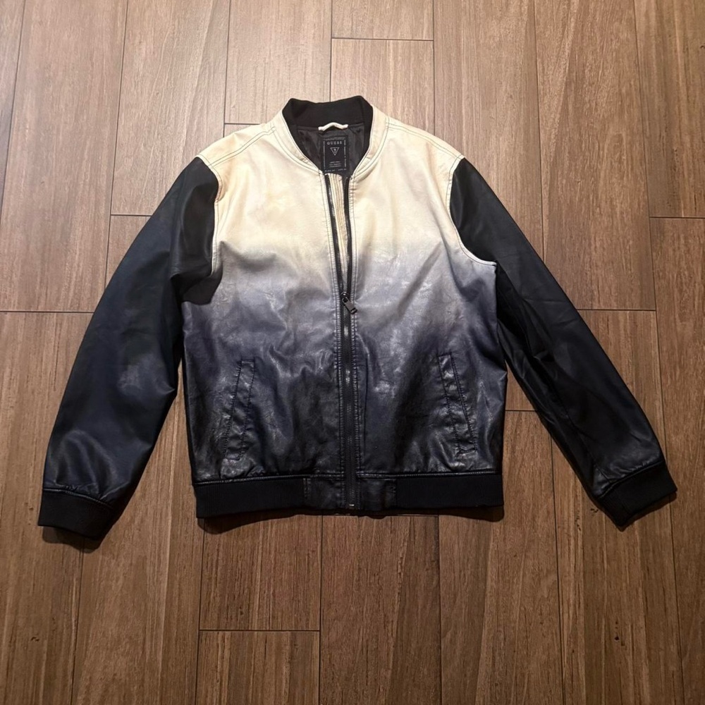 Gradient Black and Cream Men's Jacket